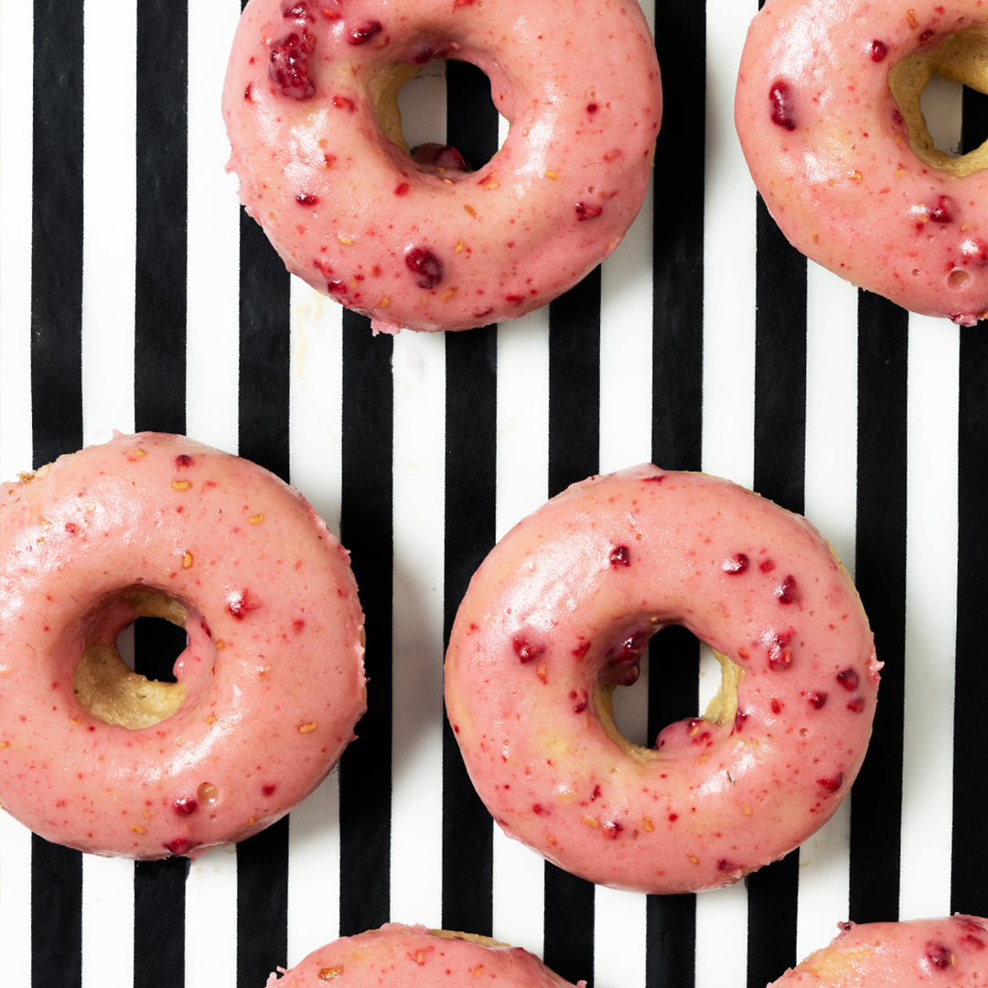 Raspberry Glazed Donuts