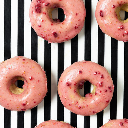 Raspberry Glazed Donuts